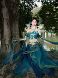 Hanfu Women's Fashion Waist Length Ru Skirt Tattered Sleeves Hanfu Dunhuang Exotic Style Han Elements Improve National Style