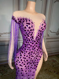 Women's Clothing Spring New Elegant Square Collar Rhinestone Dance Performance Birthday Party Sequin Long Dress