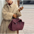 Camel Lapel Collar Coat Women Maxi Brushed Fuzzy Wool Self Tie Belt Waist Cinched Jacket Oversized Chic Autumn Winter Outerwear