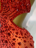 New Arrival Women Sexy Backless Hollow Out Diamond Evening Prom Gown Birthday Luxury Celebrate Stage Nightclub Outfit