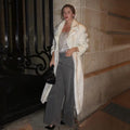 Winter High Quality Long Faux Mink Fur Coat Women High Street Furry Fur Jacket Luxury Brand Outerwear Overcoat