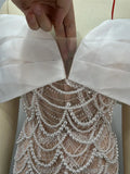 Luxury Beaded Glam Off-the-shoulder One-word Collar Short Dress Socialite Birthday Party Performance Wear Cocktail Formal Gown