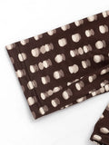 Polka Dot Print 3-Piece Set Women Headband+v-Neck Crop Tops+v-Waist Short Summer Fashion Classic Hottie Streetwear