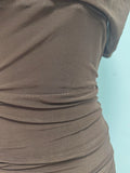 Solid Slimming Spliced Folds Dress for Women O Neck Sleeveless Elegant Temperament Dresses Female Summer Fashion