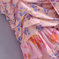Hit Color Slimming Dresses for Women V Neck Long Sleeve High Waist Temperament Mini Dress Female Fashion