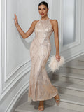 Real Photo Women Sequin Wedding Dresses Backless Bodycon Maxi long Dress Sexy Summer Luxury Club Evening Party Prom Dresses