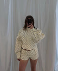 Fashion Polka Dot Print Jacket Coat Women's Stand Collar Long Sleeved Workwear Coat Ins Hot Short Casual Female Jackets