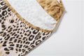 Sexy Fashion Long Dress Woman Leopard Print Lace-Up Halter Backless Sleeveless Shape Waist Ruffles Elegant Vestidos