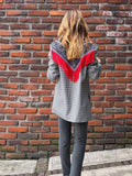 Women Bandana Print Blazer Jacket Triangle Scarf Tassel Fringe Back Loose Suit Coat 2026 Fashion Casual Office Lady Chic Jacket