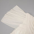 Apricot Spliced Mesh Folds Shawl Design Long Dresses For Women Sleeveless High Waist Temperament Maxi Dress Female 2026