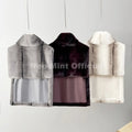 Luxury Faux Mink Fur Vest Top Waistcoat Women Autumn Winter New High Neck Sleeveless Fur Jacket Coat Ins Chic Crop Tops