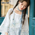 Olive Girl Red Embroidered Embroidered Top for Garden Wedding 2026 Fairycore Photoshoot Everyday Wear S-XL XS-3XL Plus Size Embroidered Romantic Garden Party Editorial Not Costume Embroidered Top Chinese Top Blouse Chinese Heritage Fashion Women