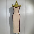 Elegant Celebrity Evening Club Party Prom Luxury Birthday Dress Woman Sexy Lace Patchwork Sleeveless Bodycon Long Bandage Dress