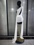 Women Sexy Deep V-Neck Sleeveless Bodycon Mini Dress High Stretch Draped Celebrate Evening Party Cocktail Vacation Outfit