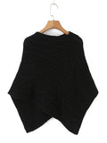 Casual Knit Women Shawls Round Neck Sleeveless Asymmetric Shawl for Vacation Street Outing Wear Fashion Summer New