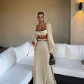 White Pink Floral Choker Neck Dress Women Elegant V-neck 3/4 Sleeves Peplum Ruffle Hem Long Dresses 2026 Lady Daily Vestidos New