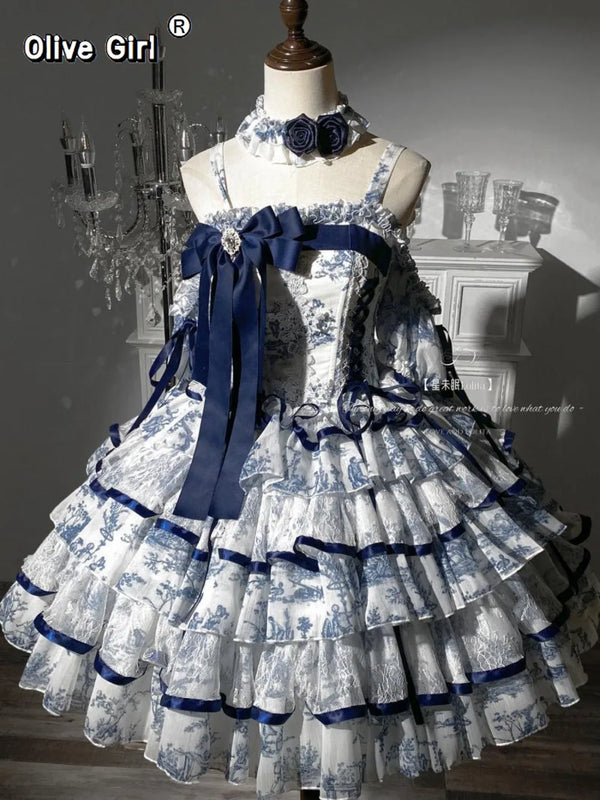 Olivegirl Lolita Dress Spring Summer Banquet High End Women's Clothes Outfits Birthday Party Wedding Lolita Dress Cosplay