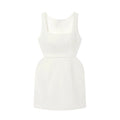Elegant Waist-Cinching Sleeveless Short Dress Women's Round-Neck Short Cape Birthday Dress Female Banquet Party Dress New