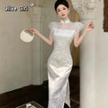 Olive Girl Black Romantic Dress for Garden Wedding 2026 Fairycore Photoshoot Everyday Wear S-L XS-3XL Plus Size Romantic Garden Party Editorial Not Costume Dress Chinese Heritage Fashion Women