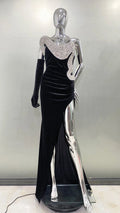 Women Celebrity Sexy Strapless Backless Diamonds Beading Maxi Long Gowns Dress Elegant Evening Party Club Dress Vestido