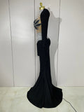 Luxury Sparkly Diamonds Pearl White See Through Mesh Long Dress Women Wedding Evening Party Stage Performance Photoshoot Dress