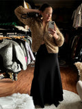 Women's Chic Sequin Knitted Cardigan Solid Stand Neck Double Zipper Sweater Oversized Knitwear Winter Female Elegant Cardigans