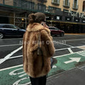 Luxury Fashion Women Yellow Striped Faux Fur Jacket Coat Chic Girls 2025 Winter Oversized Warm Outerwear Overcoat