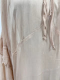 Solid Spliced Mesh Loose Dresses for Women V Neck Long Sleeve High Waist Loose Casual Dress Female New