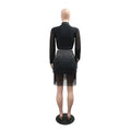 Sexy Mesh Sheer Rhinestone Two Piece Set Women Skirts Suits Crop Top and Mini Skirt Night Club Party Outfits Matching Set