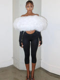 Furry Slash Neck Jumpsuit Woman Sexy Hollow Patchwork Full Sleeve Backless Skinny Hottie Street Autumn New Overalls