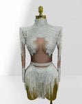 Luxury Hot Diamond Shiny Sequined Tassel Jumpsuit Fashion Party Stage Performance Dress Birthday Outfits Vestidos Fiesta De Lujo