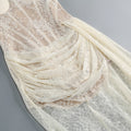 Elegant Strapless Lace Long Ribbon Wedding Dress Patchwork Vintage Floral Lace Bridal Gown Sheath Fitted Dresses