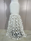 Women Elegant Flower Lace-Edged Sleeveless Bodycon Long Bandage Dress Sexy Evening Party Birthday Prom Formal Wedding Guest Gown