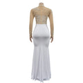 Women Long Sleeve Birthday Dresses Sexy Hot Diamond Process Pearl Beading Sexy See Through Dress Party Club Night Dress