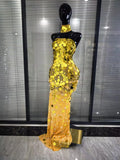 Women Luxury Sequins Strapless Crystal Bodycon Evening Party Dress Celebrity Gala Gown Birthday Club Long Floor Dress