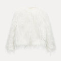 Fashion Tassels Faux Fur Coat Women Winter New Stylish Chic Fluffy Fur Jacket Girls Thick Furry Overcoat