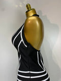 Women Sexy Halter Neck Maxi Long Bandage Dress Black Sleeveless Backless Bodycon Birthday Dress Evening Party Prom Gown