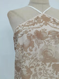 French Retro Floral Printing Dresses for Women Halter Sleeveless High Waist Spliced Tassel Hem Midi Dress Female