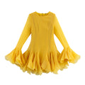 Women flare long sleeve Printed Big Swing Ball Gown Dress  Summer Holiday Night Club Party Vestidos Sexy Dresses