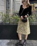 Fashion Snake Pattern Straight Skirt For Women High Waist Slim Long Skirt Ins Hot Streetwear Female Skirt Summer New 2026