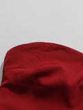 Elegant Luxury Dinners Red Maxi Dress for Women Sleeveless Cape Design Full Fringe Skirt for Fashion Parties Events