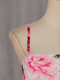 Solid Loose Spliced Printing Dresses for Women Square Collar Sleeveless French Romantic Dress Female Summer Fashion Style