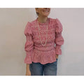 Solid Spliced Folds Slimming Blouses for Women O Neck Long Sleeve Temperament Minimalist Shirts Female New