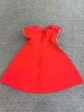 Black Red Women Sexy Strapless Shinning Crystal A-Line Mini Bandage Dress Celebrate Christmas Nightclub Party Outfit