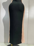 Elegant Celebrity Evening Club Party Prom Luxury Birthday Dress Woman Sexy Lace Patchwork Sleeveless Bodycon Long Bandage Dress