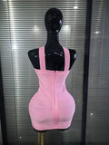 Rosered Black Women Sexy Halter Off the Shoulder Bodycon Mini Bandage Dress Nightclub Party Celebrate Birthday Cocktail Outfit