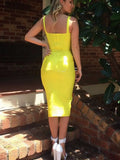 New 2026 Women Sexy Celebrity Midi Red White HL Elastic Bandage Dress Spaghetti Strap Club Bodycon Party Dress Wholesale HL434