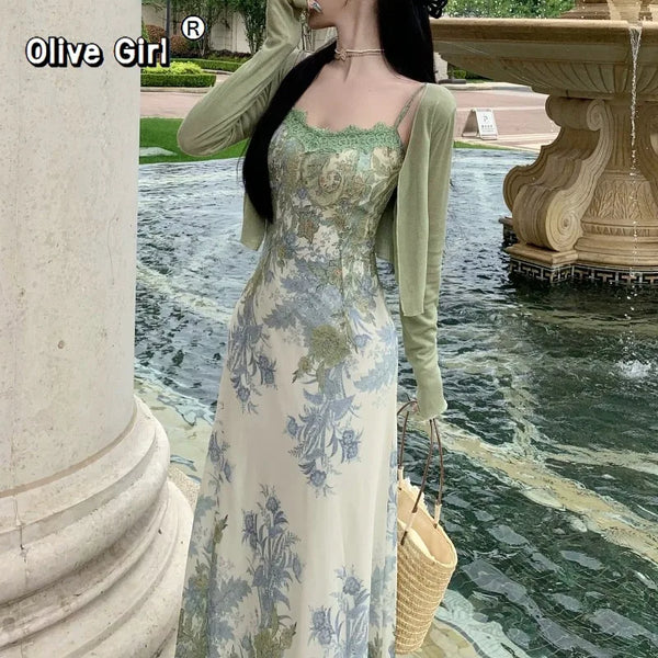 Olive Girl Romantic Dress for Garden Wedding 2026 Fairycore Photoshoot Everyday Wear S-XXL XS-3XL Plus Size Romantic Cottagecore Garden Party Editorial Not Costume Dress Chinese Heritage Fashion Women