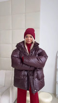 Solid Color Hooded Mid Length Zipper Jacket Fashion Women's Drawstring Waistband Pocket Coat Winter Street Daily Outwear 2026