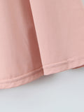 Vacation Pink Backless Mini Dress Female Plunge Neck Sleeveless Slimming Asymmetrical Hem for Urban Street Style